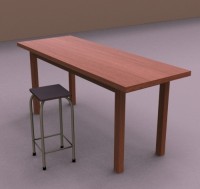 table and stool prop daz studio